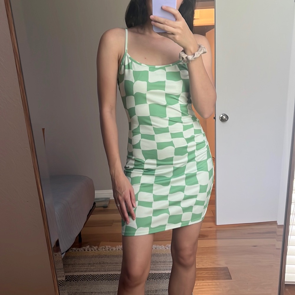 Y2K checkered dress